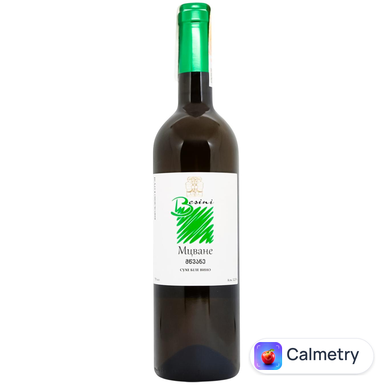 Вино Besini Мцване біле сухе 12,5% 0,75л