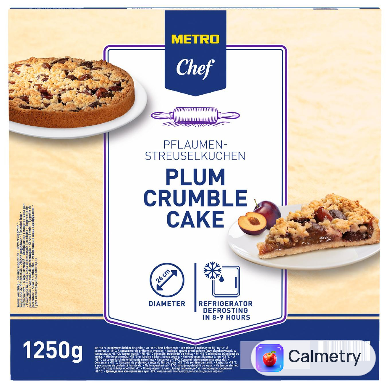 Пиріг Metro Chef Крамбл сливовий 1250г — фото продукту