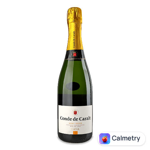 Вино ігристе Conde de Caralt Cava Semi seco біле, 0,75л