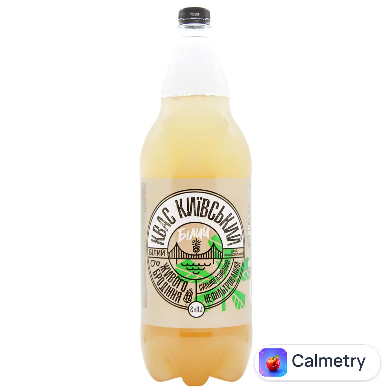 Квас Київський Білий сильногазований живого бродіння 2л