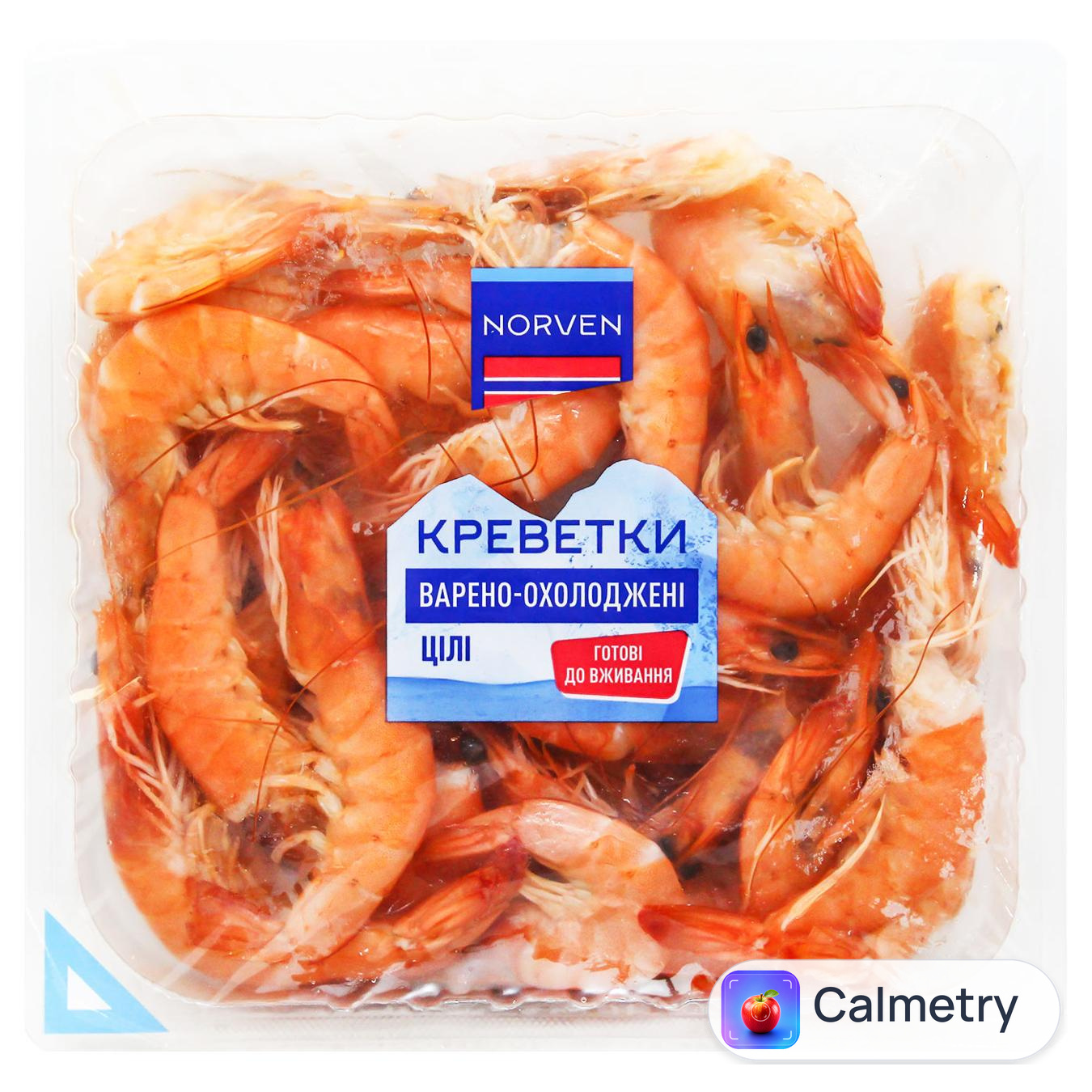 Креветки Norven цілі варені охолоджені 400г — фото продукту