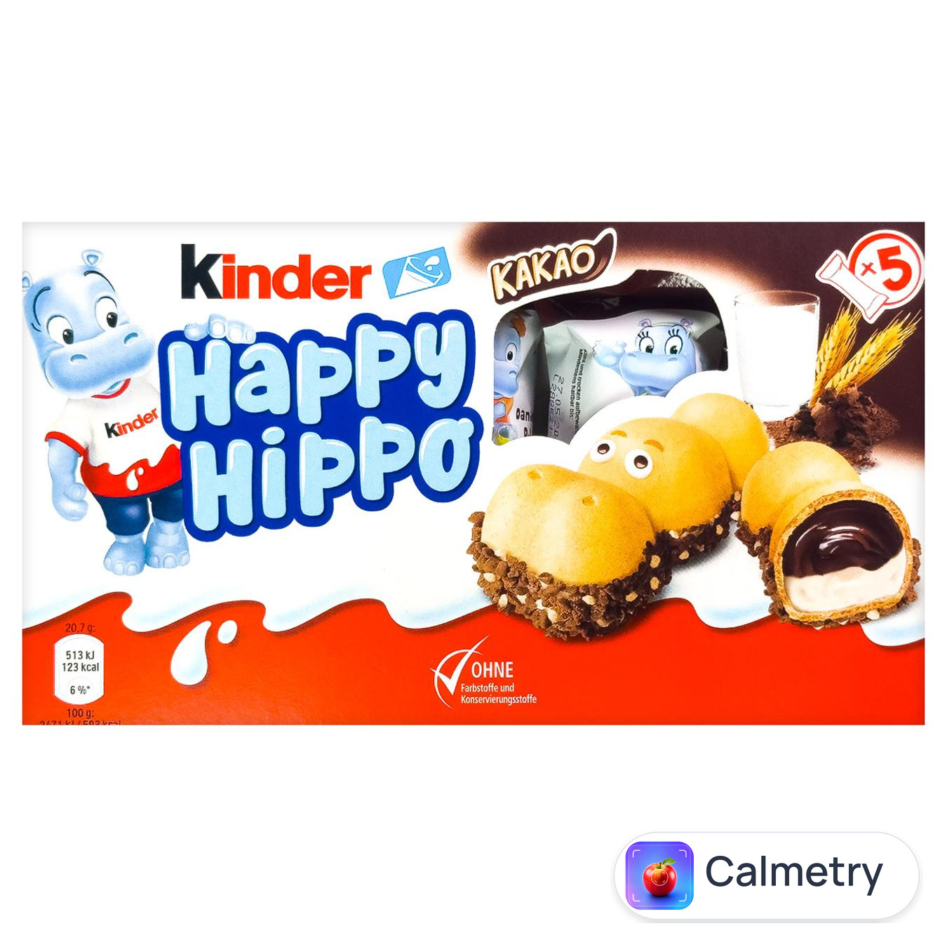Вафля хрустка Kinder Biscuit Happy Hippo з молочною та какао начинкою 20,7 х 5шт