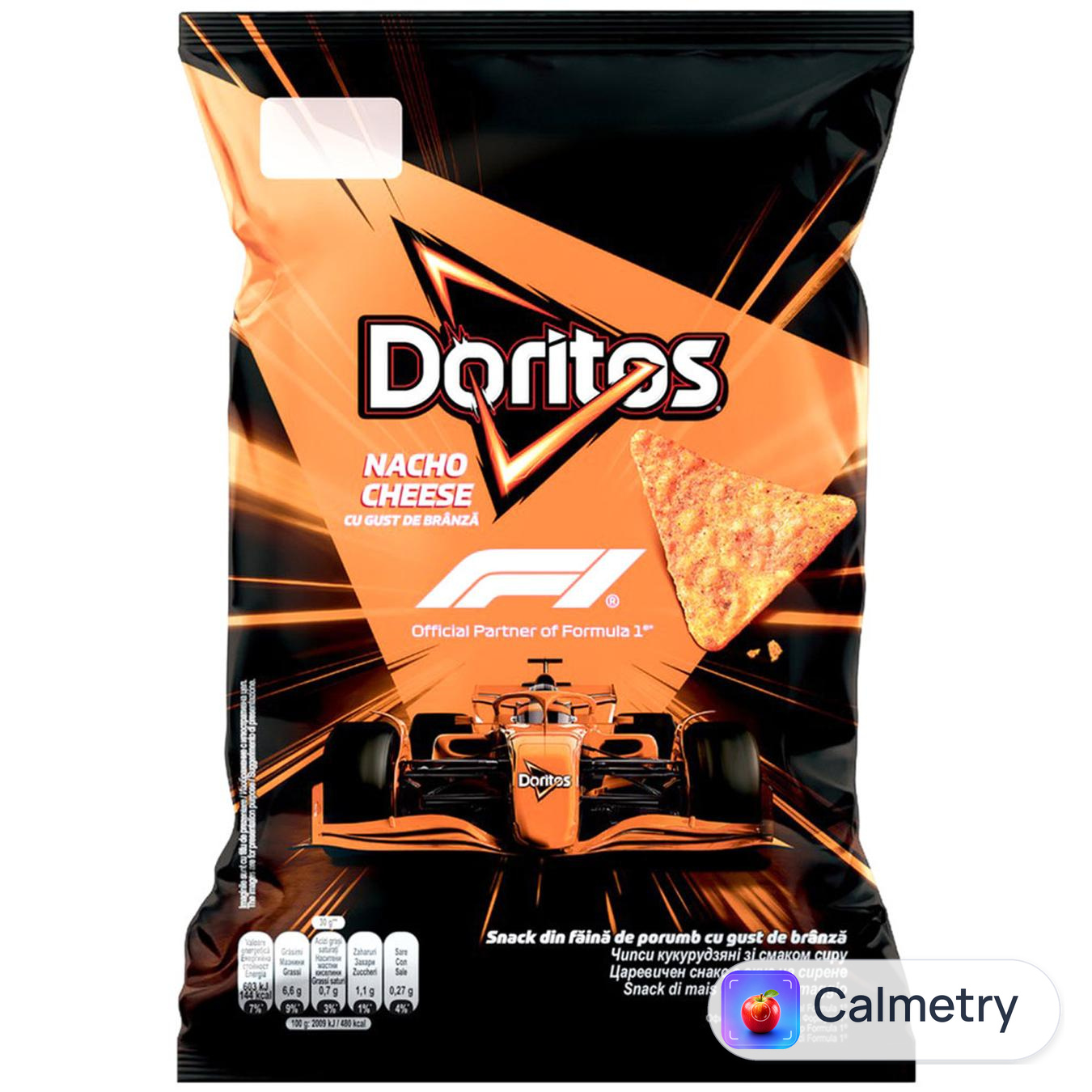 Чипси кукурудзяні Doritos Nacho зі смаком сиру 90г — фото продукту