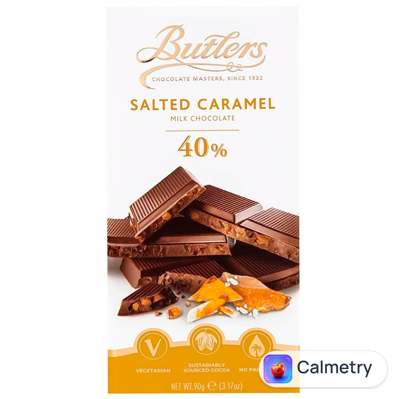 Шоколад молочний Butlers з солоною карамеллю 90г
