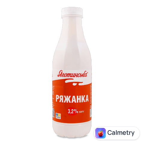 Ряжанка Яготинська 3,2% пляшка, 750г