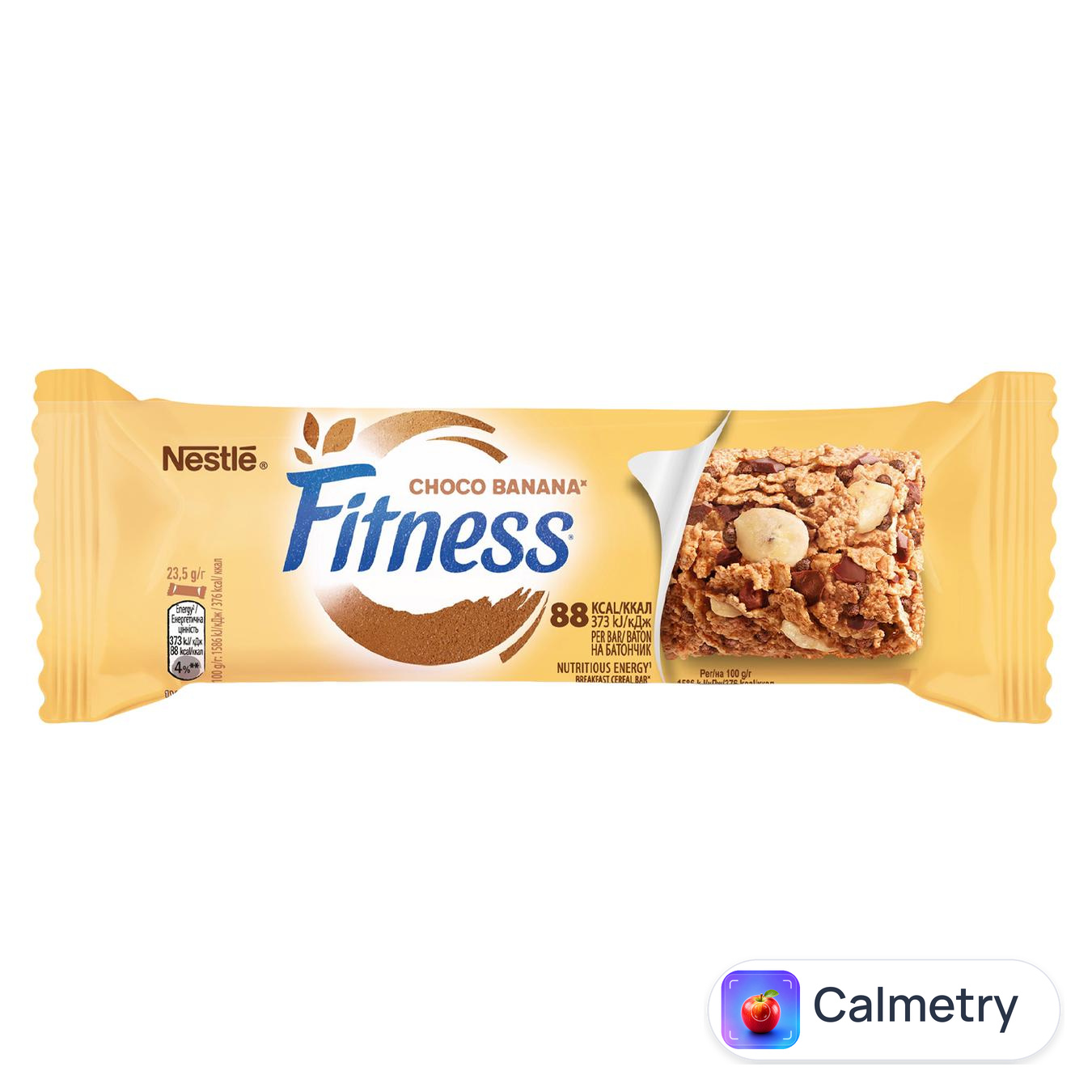 Батончик злаковий NESTLÉ® FITNESS® зі шматочками шоколаду та банану 23,5г — фото продукту
