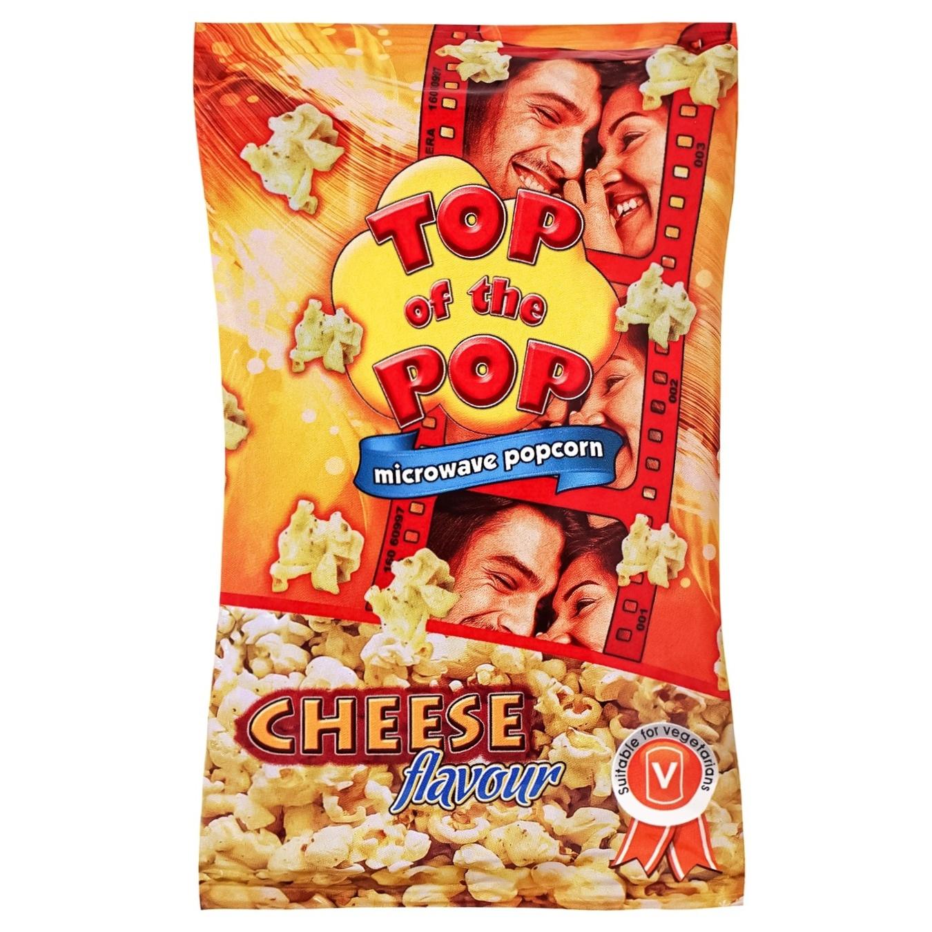 Попкорн Top of the Pop зі смаком сиру для мікрохвильової печі 100г — фото продукту