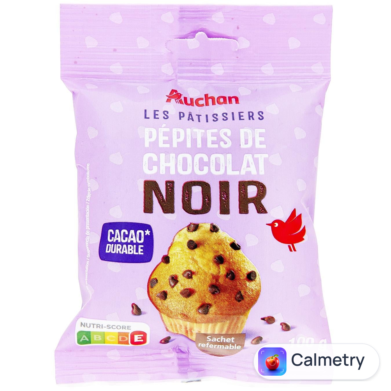 Краплі Auchan шоколадні 100г