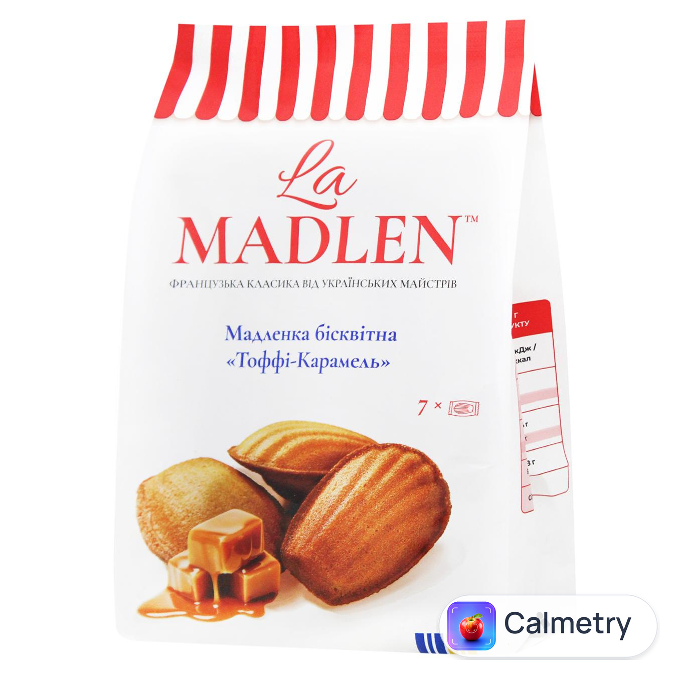 Мадленка бісквітна La Madlen Тоффі-карамель 140г — фото продукту