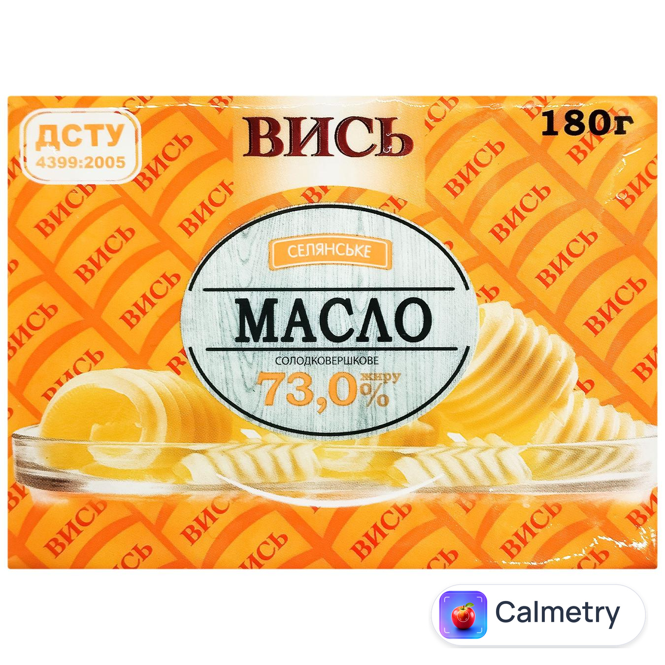 Масло Вись Селянське солодковершкове 73% 180г
