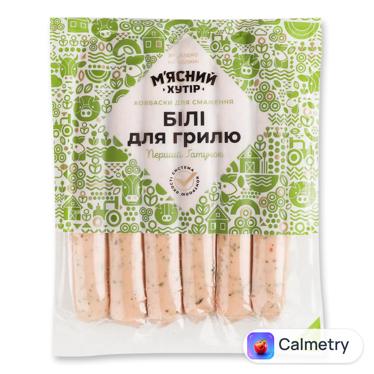 Ковбаски М'ясний хутір Білі для грилю н/к 1 ґ в/у