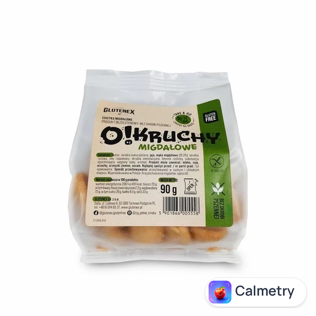 Печиво без глютену мигдальне O!kruchy Glutenex 90 г