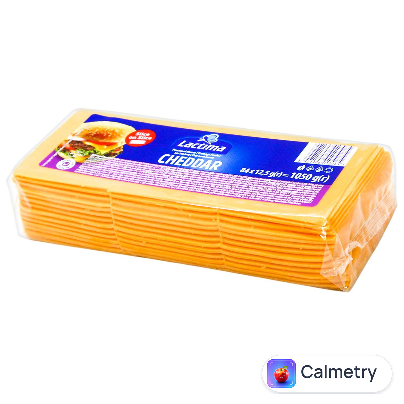 Сир плавлений Lactima Чеддер скибочки 46% 1050г