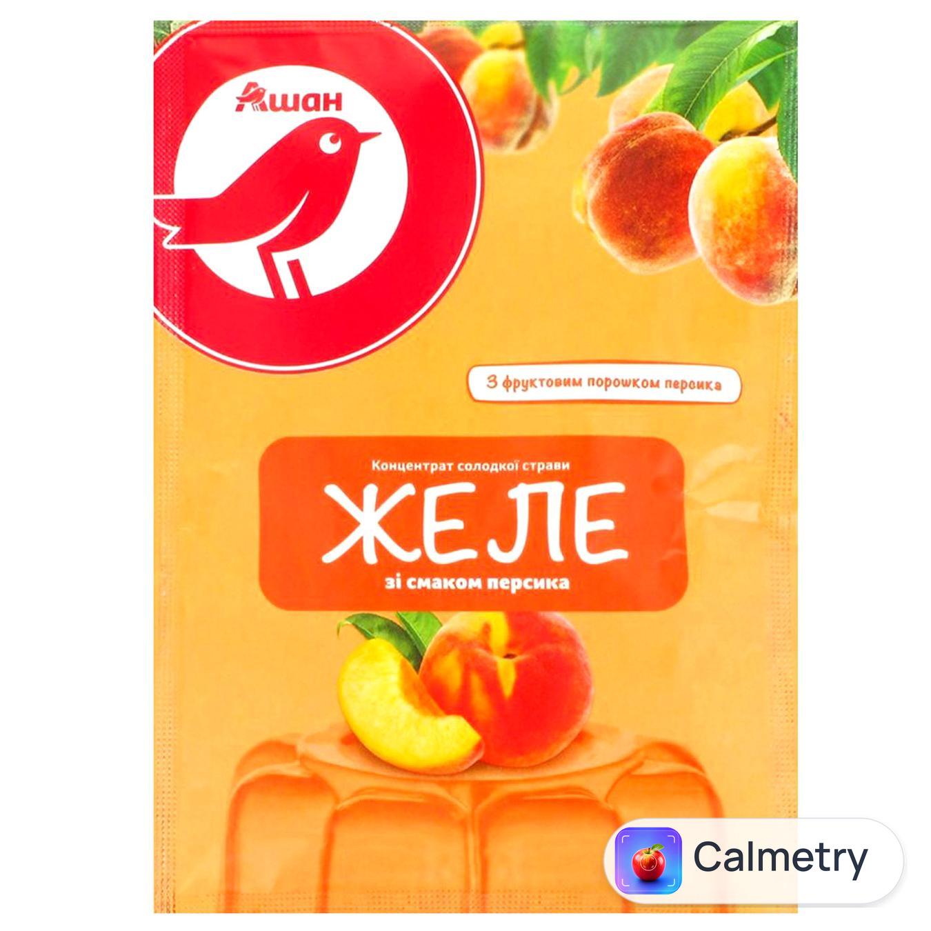 Желе Auchan зі смаком персика 90г