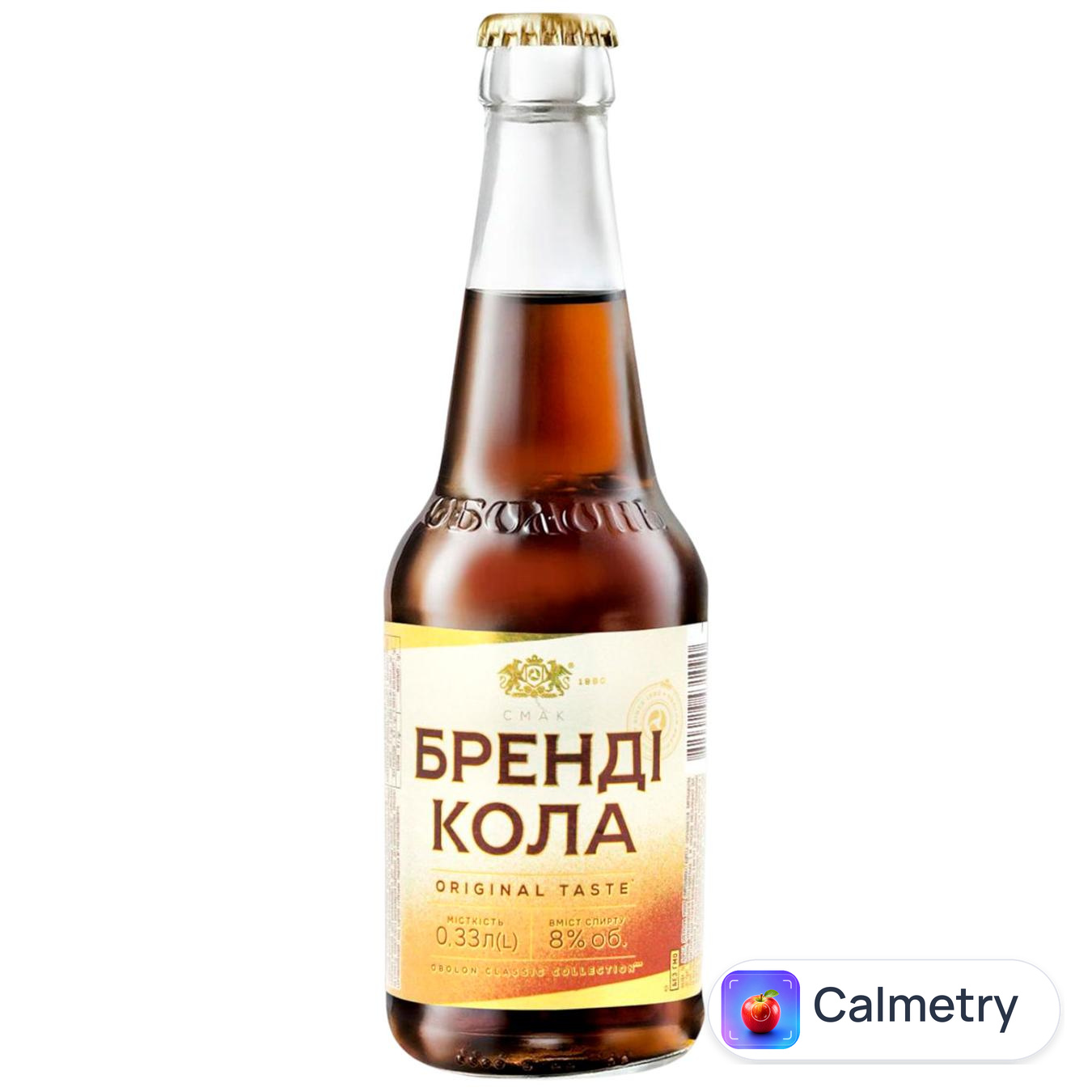 Напій слабоалкогольний Оболонь Бренді Кола сильногазований 8% 0,33л — фото продукту