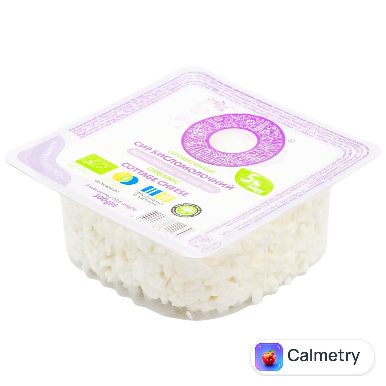 Сир кисломолочний Organic Milk безлактозний органічний 5% 300г