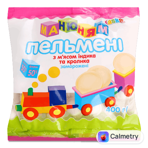 Пельмені Laska «Маню-ням» з м'ясом індика та кролика, 400г