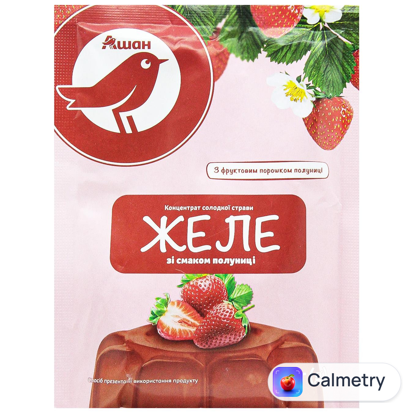 Желе Auchan зі смаком полуниці 90г