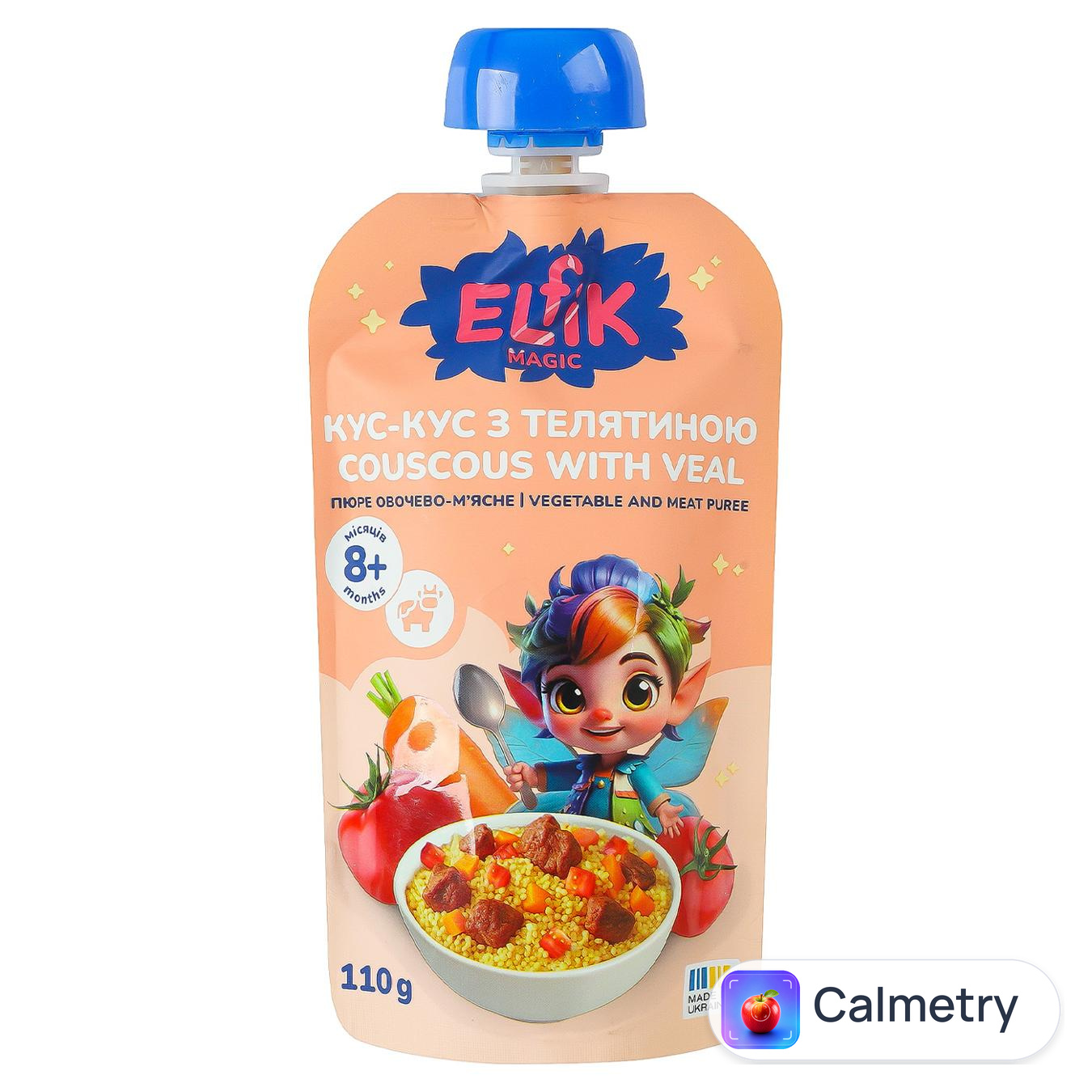 Пюре Elfik Magic Кус-кус з телятиною 110г — фото продукту