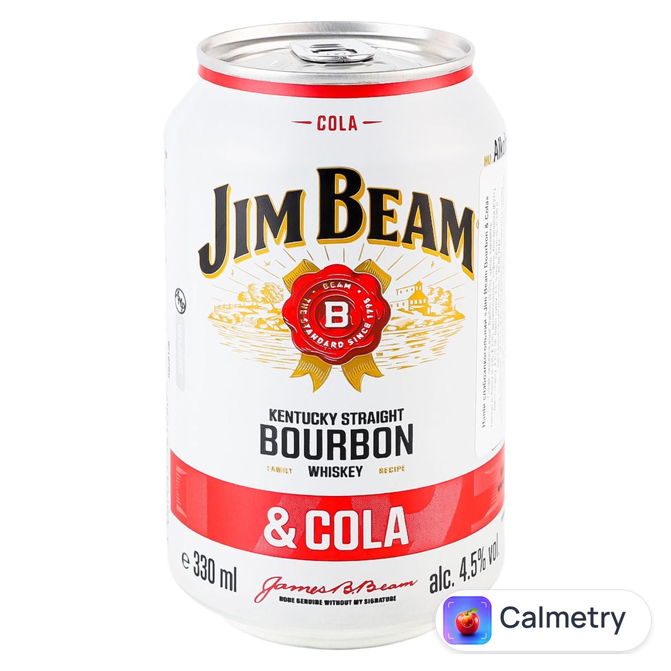 Напій слабоалкогольний Jim Beam Bourbon&Cola 4,5% 0,33л — фото продукту