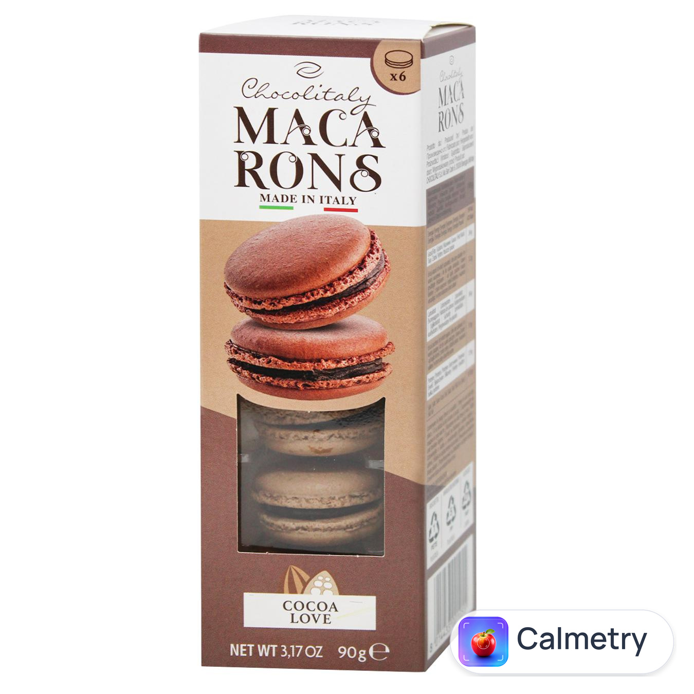 Макаруни Chocolitaly зі смаком шоколаду 90г