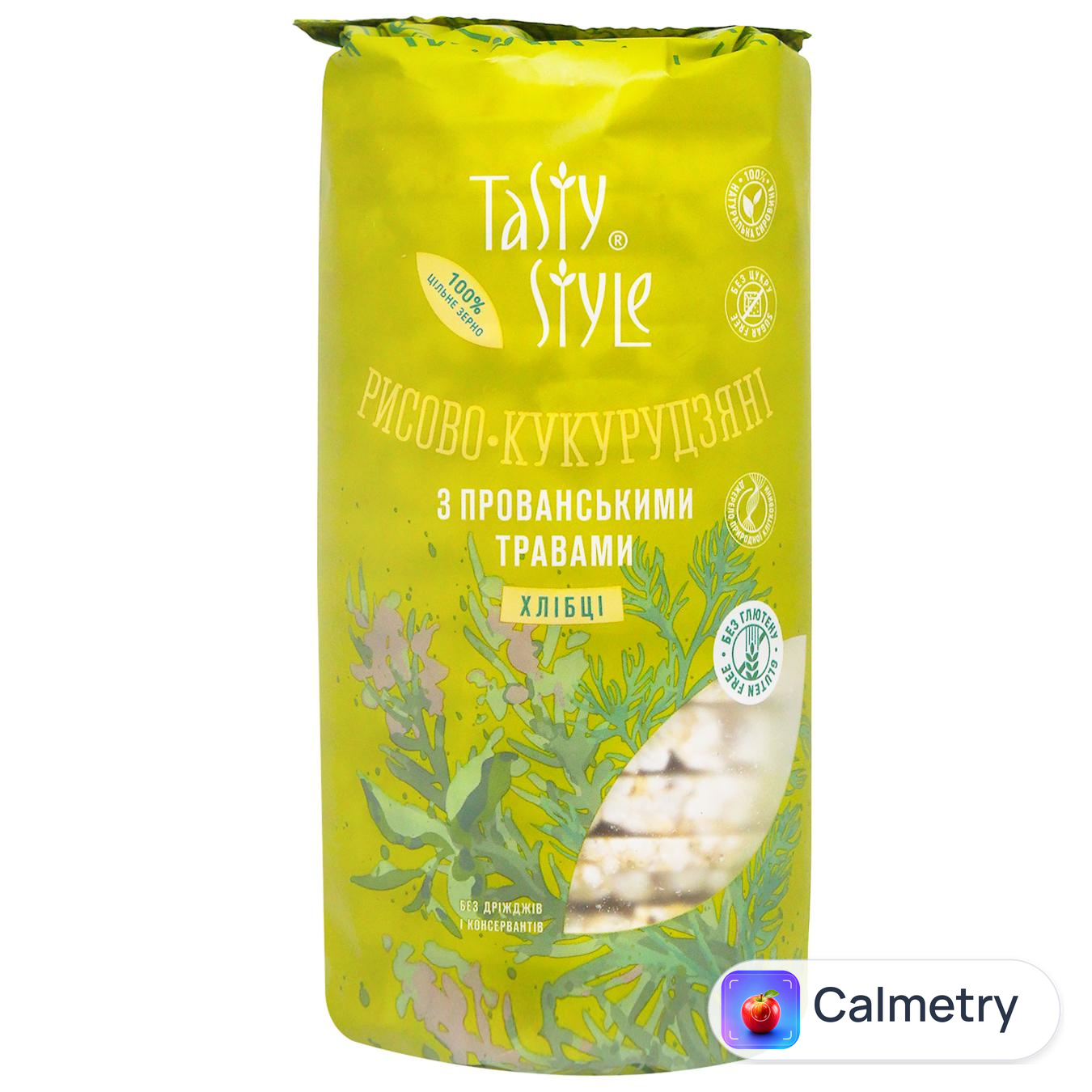 Хлібці Tasty Style рисово-кукурудзяні з прованськими травами 110г — фото продукту