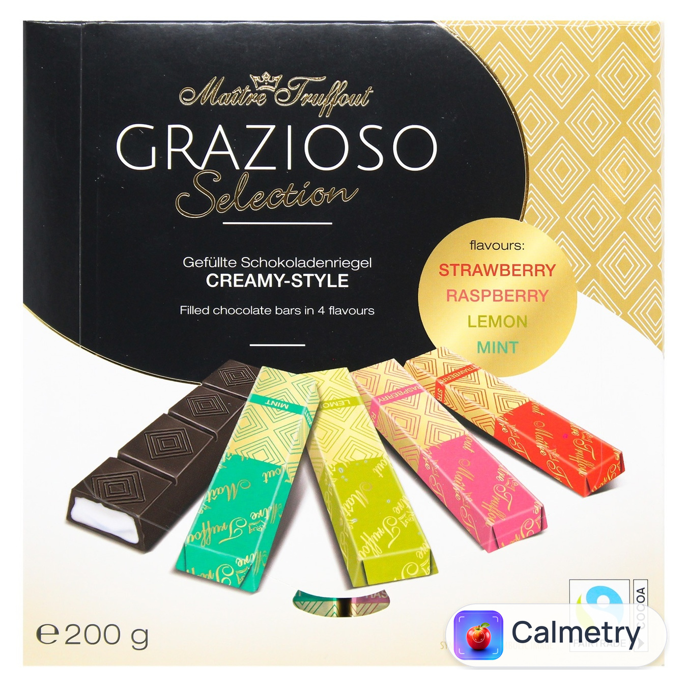 Шоколад чорний Maitre Truffout Grazioso Selection з кремовими начинками 200г