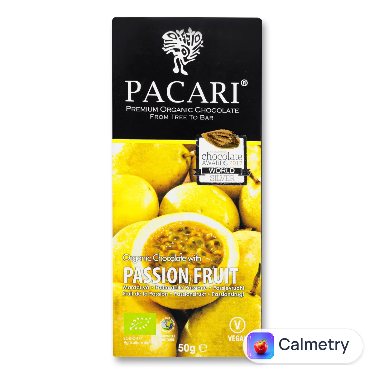 Шоколад чорний Pacari з маракуєю 50г