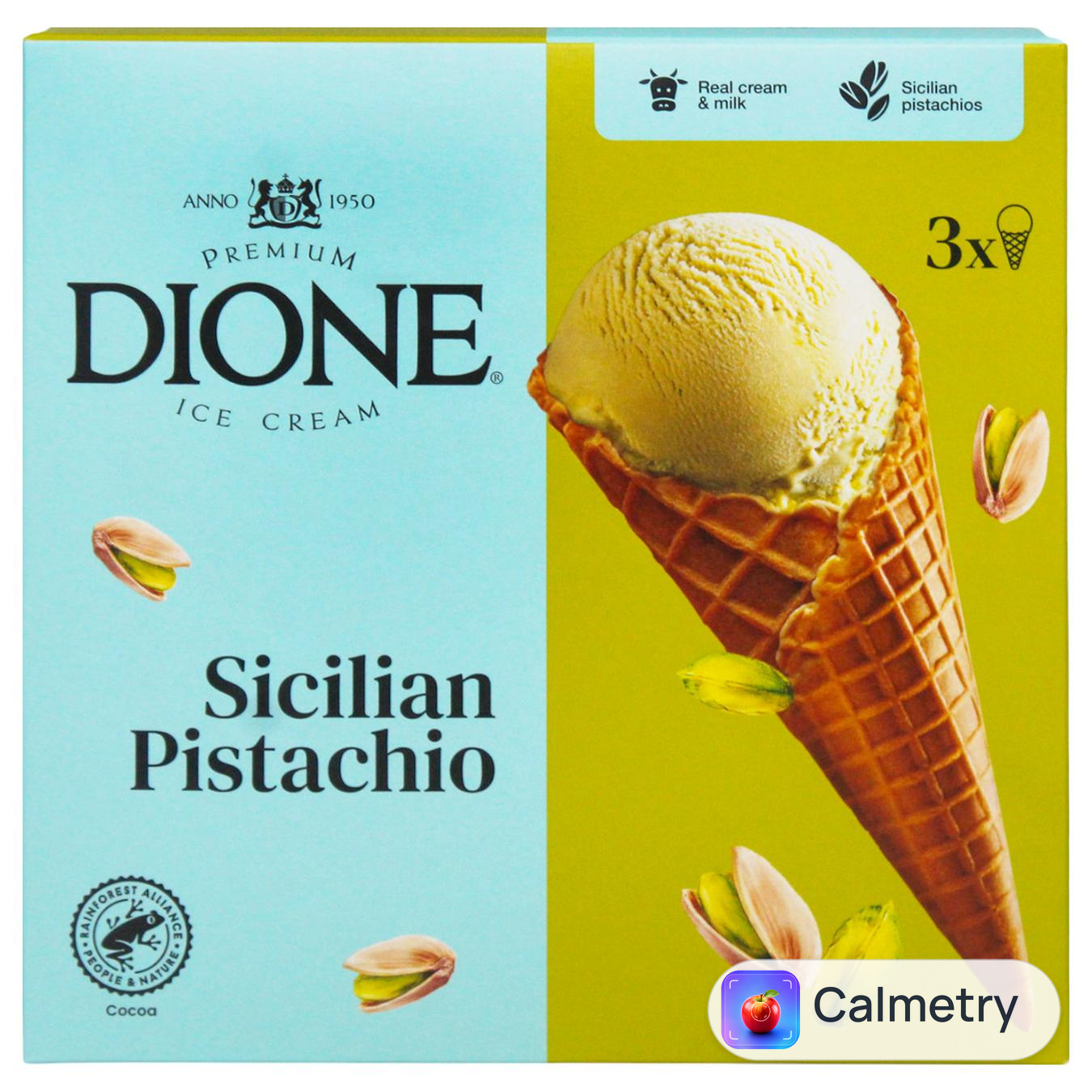 Морозиво Dione фісташкове 3х130мл