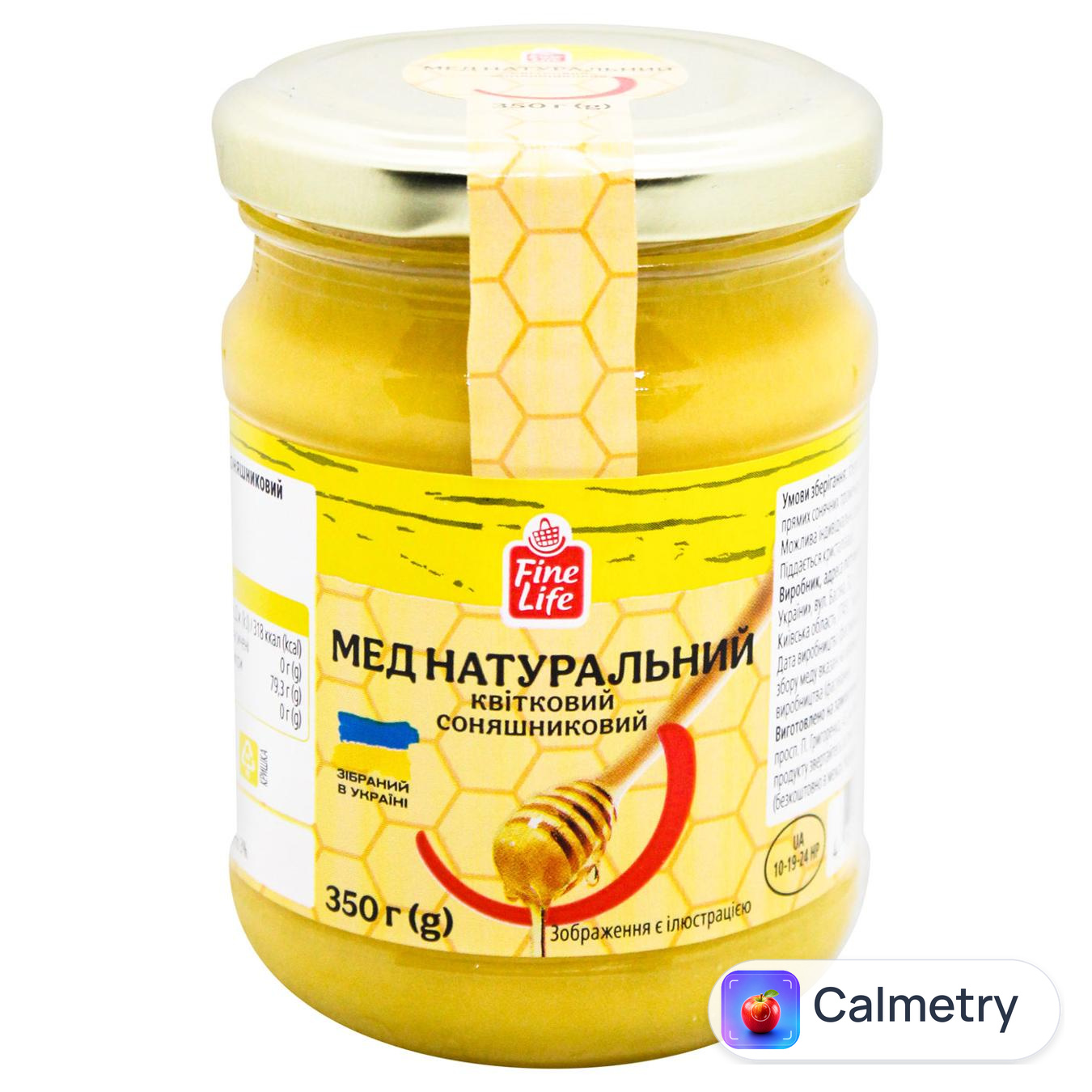 Мед Fine Life соняшниковий 350г — фото продукту