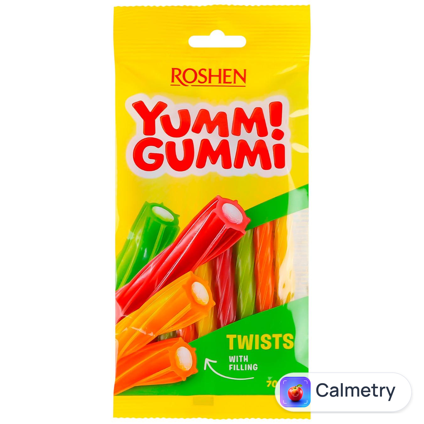 Цукерки Roshen Yummi Gummi Twists 70г — фото продукту