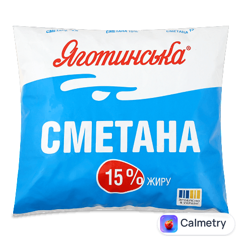 Сметана Яготинська 15% п/е, 350г