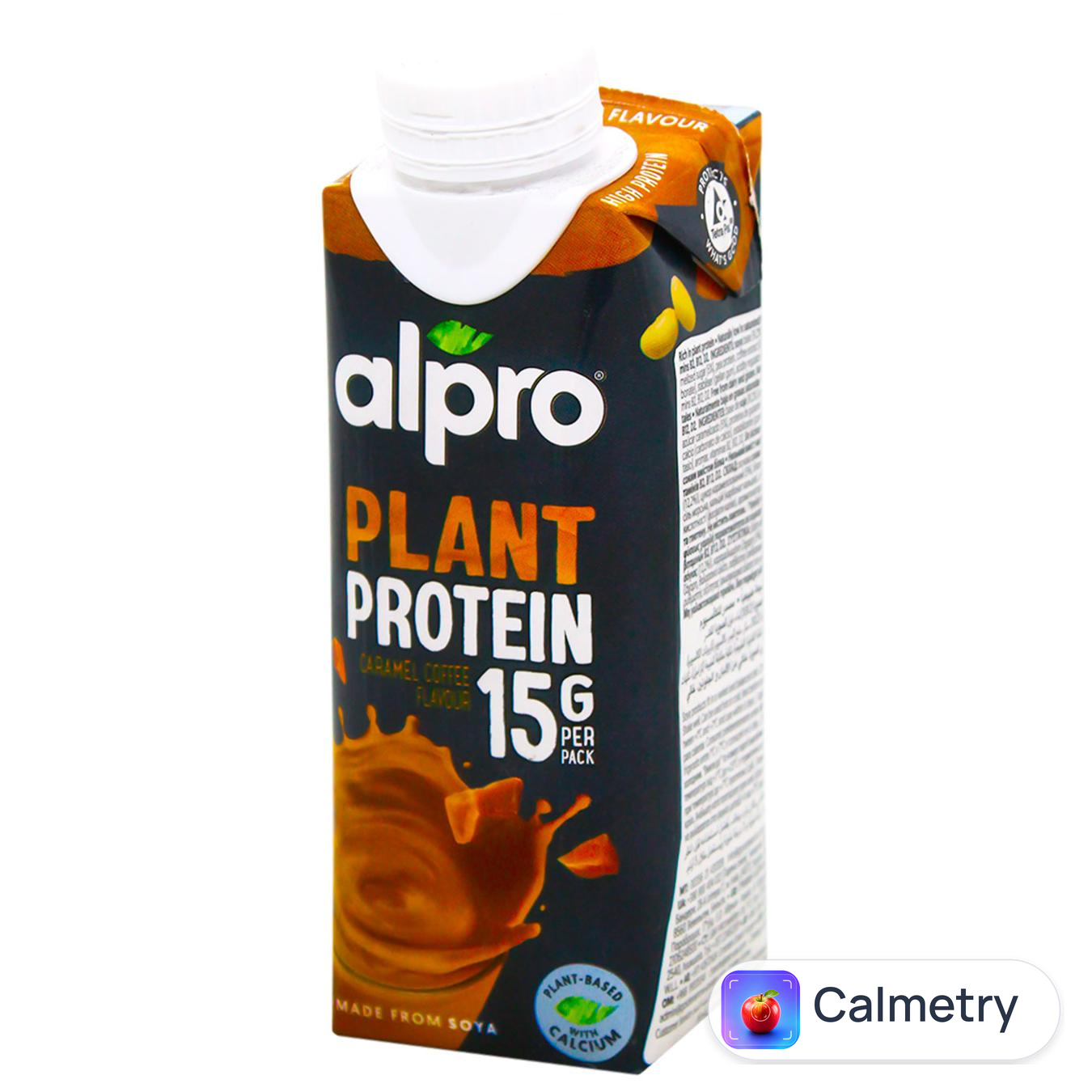 Напій соєвий Alpro Plant Protein високобілковий смак карамелі-кави 250мл — фото продукту