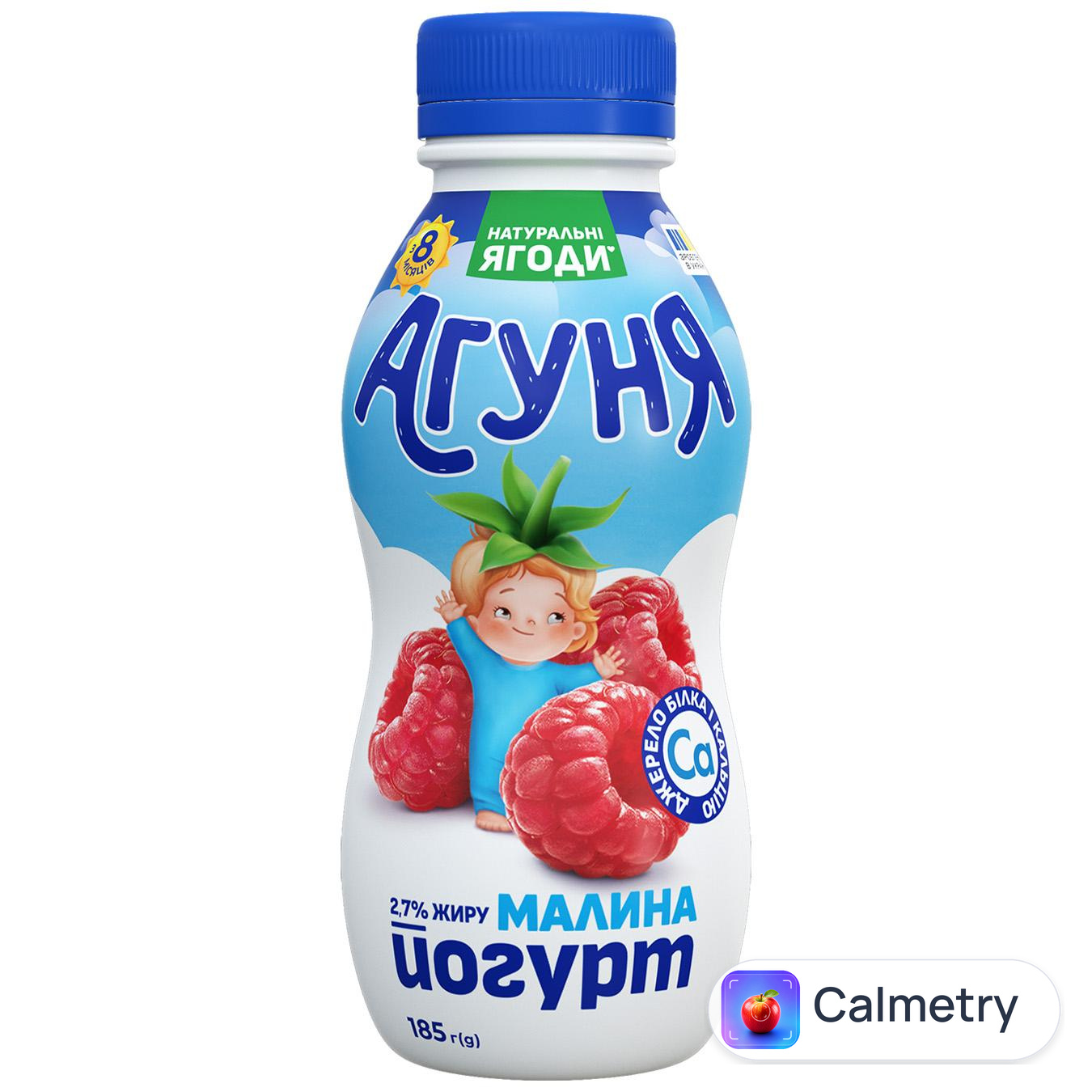 Йогурт Агуня Малина 2,7% 185г
