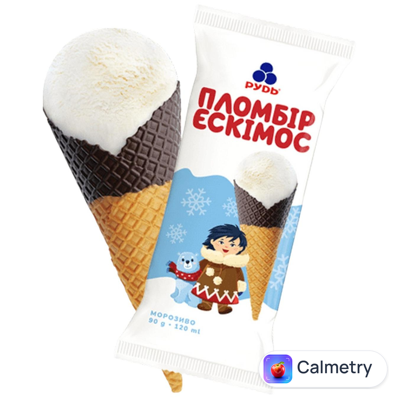 Морозиво Рудь Пломбір Ескімос 90г