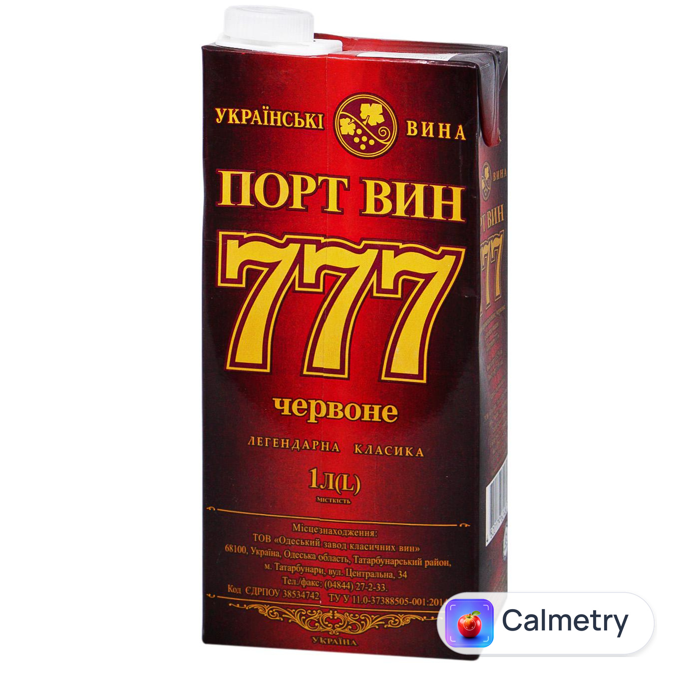 Вино Порт Вин 777 червоне напівсолодке 14,5% 1л