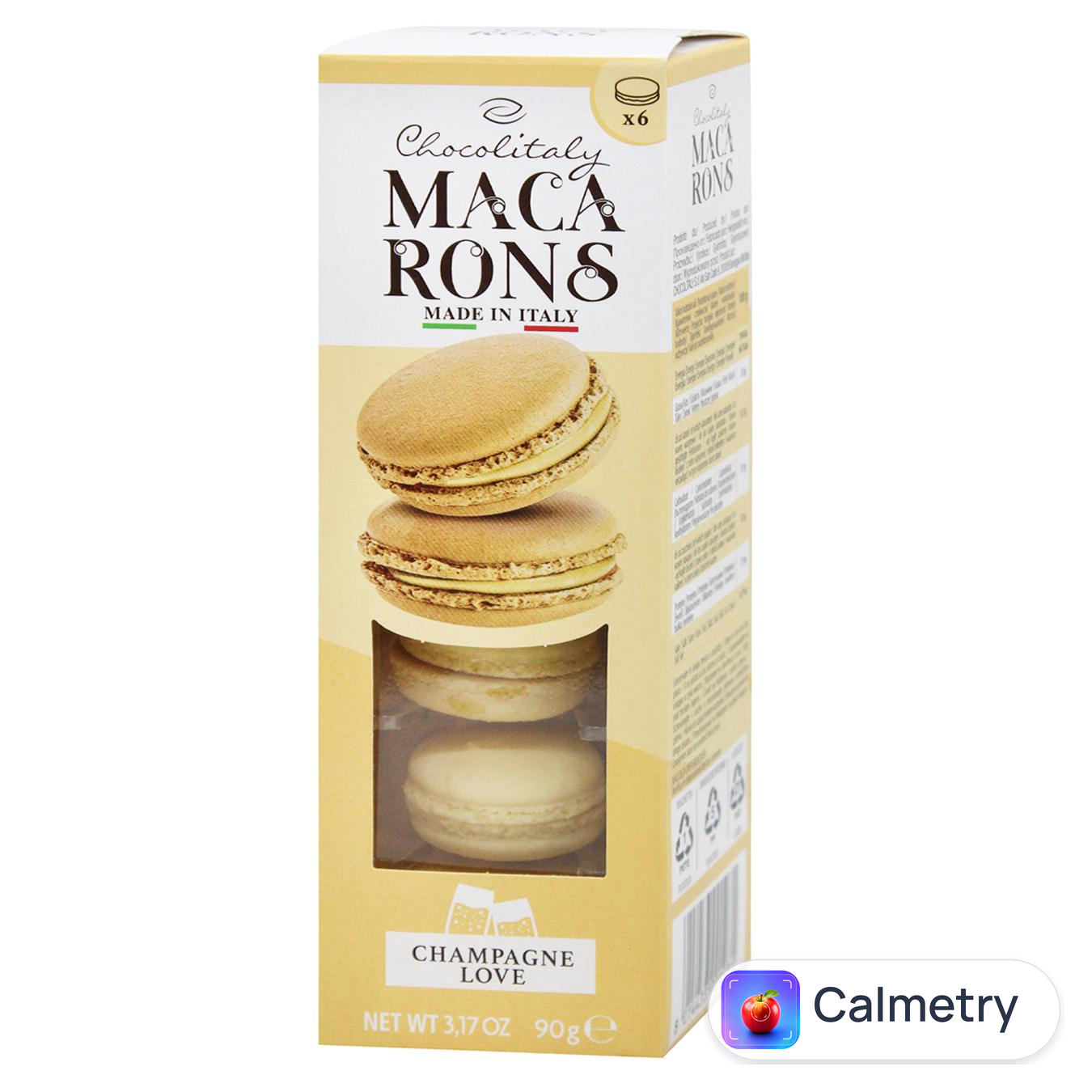 Макаруни Chocolitaly зі смаком шампанського 90г — фото продукту
