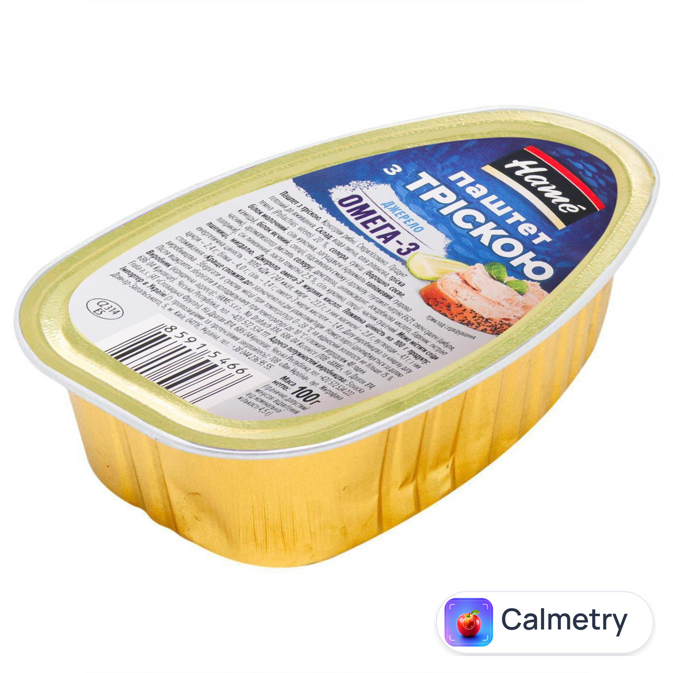 Паштет Hame з тріскою 100г — фото продукту