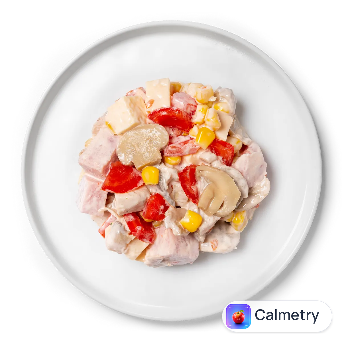 Салат із птицею, шинкою та сиром