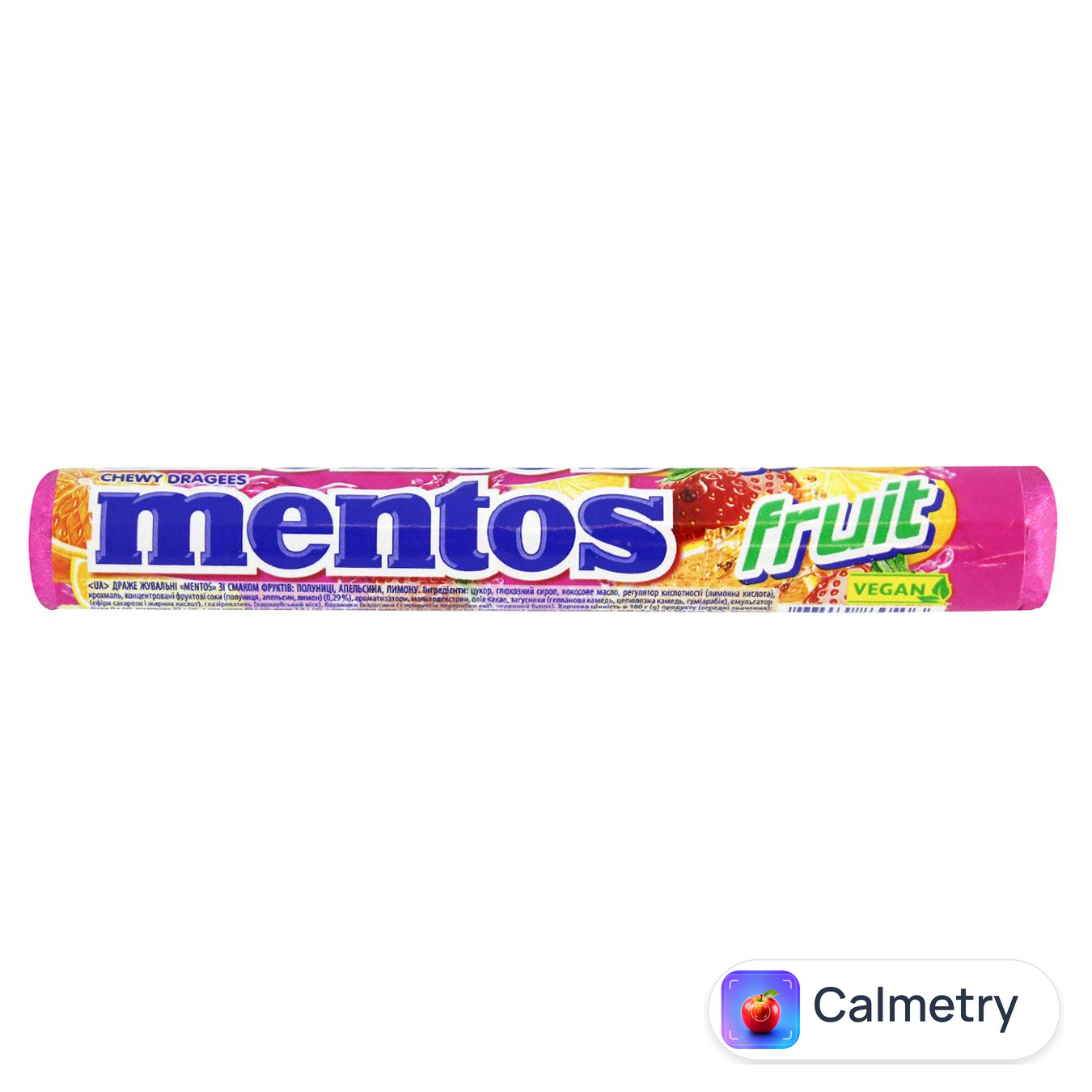 Драже Mentos Фрукти жувальне 37г — фото продукту