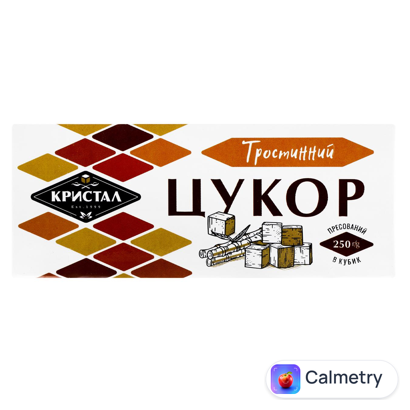 Цукор Кристал тростинний пресований 250г