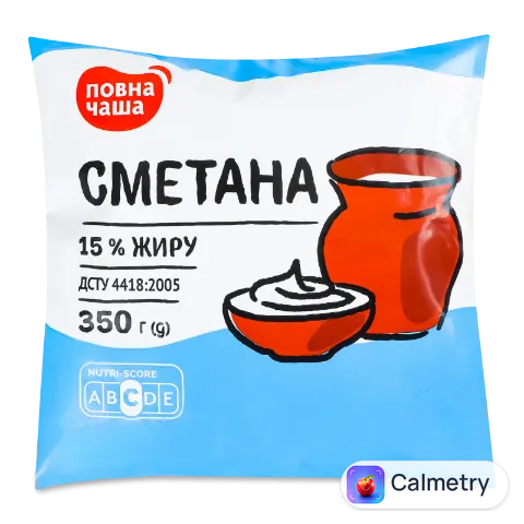 Сметана «Повна Чаша»® 15% плівка