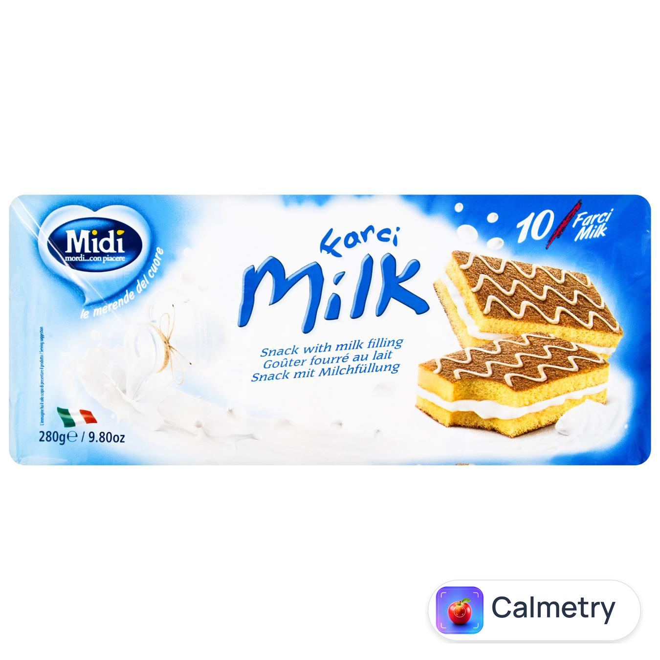 Бісквітні тістечка Midi FarciKao з молочною начинкою 280г