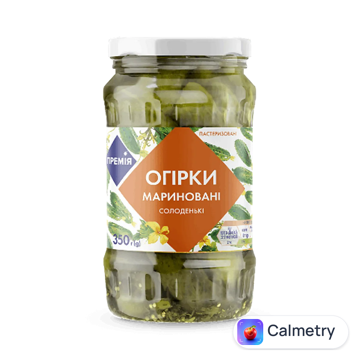 Огірки «Премія»® «Солоденькі» мариновані пастеризовані 350г