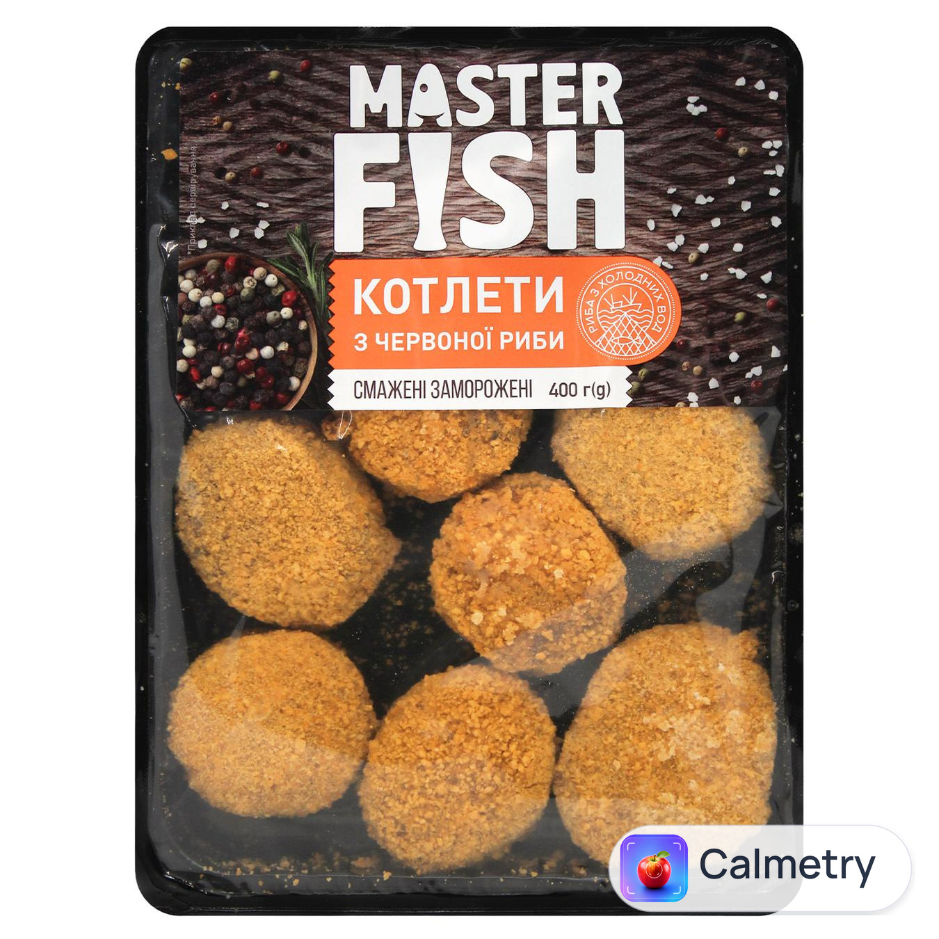 Котлети Master Fish з червоної риби смажені заморожені 400г — фото продукту
