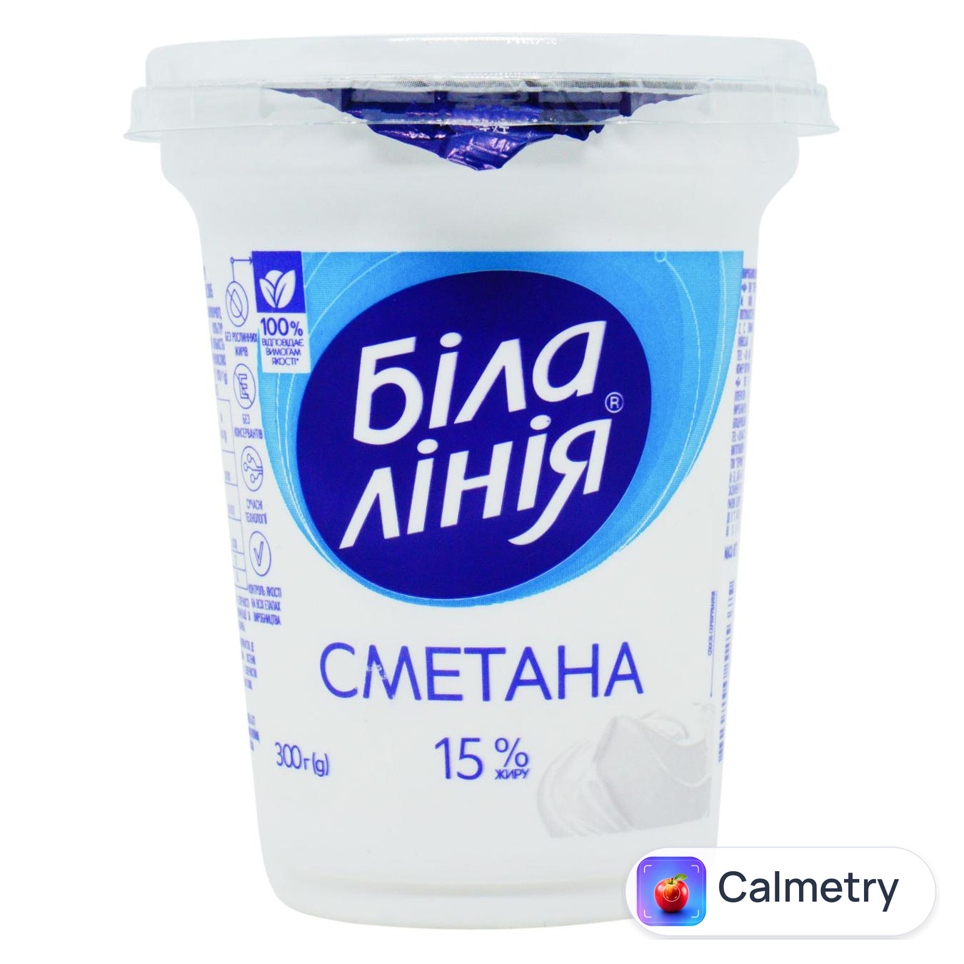 Сметана Біла Лінія 15% 300г