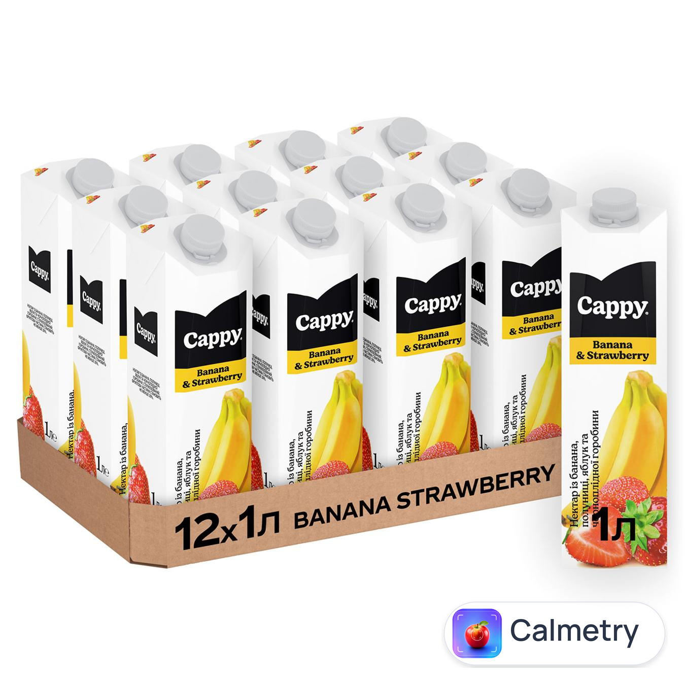Нектар Cappy Банан-полуниця 1л — фото продукту