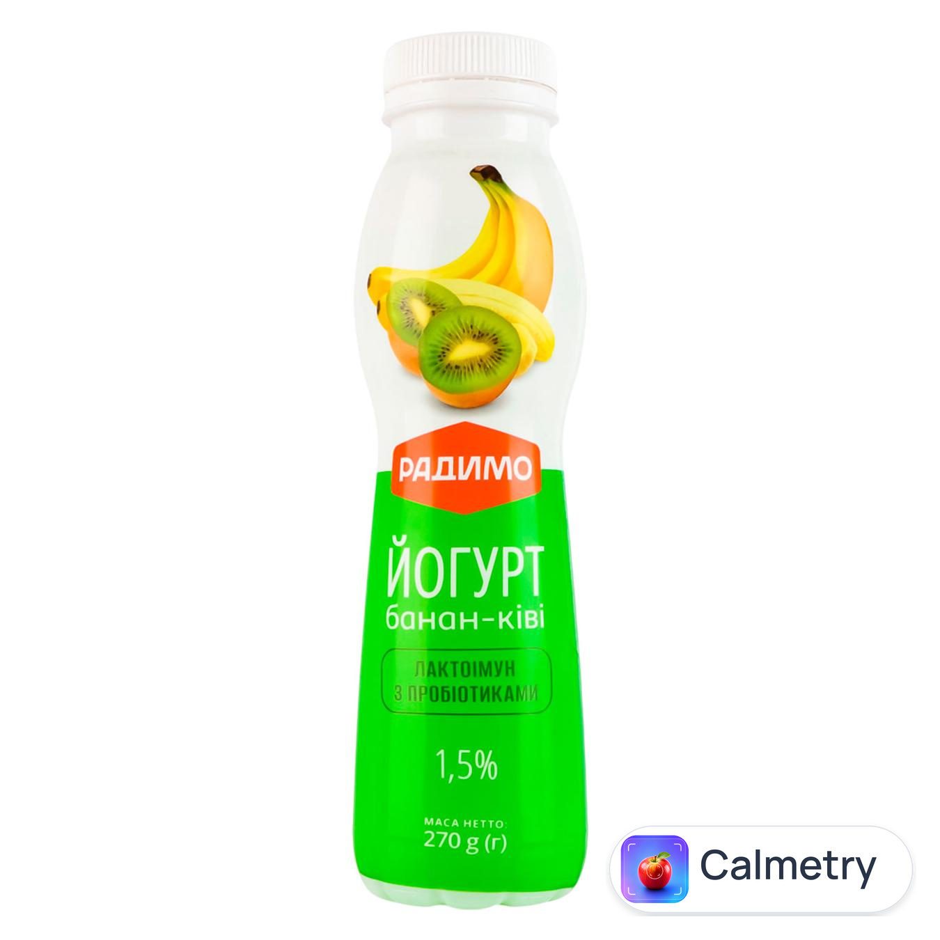 Йогурт Радимо Лактоімун банан-ківі з пробіотиками 1,5% 270г