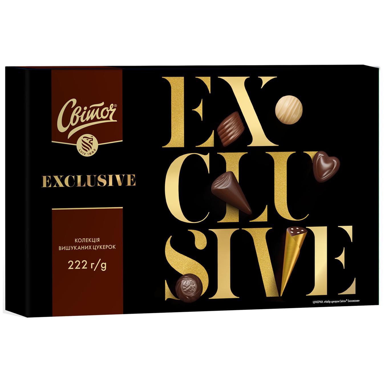 Цукерки СВІТОЧ® Exclusive 222г — фото продукту