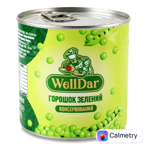Горошок WellDar зелений консервований, ключ з/б